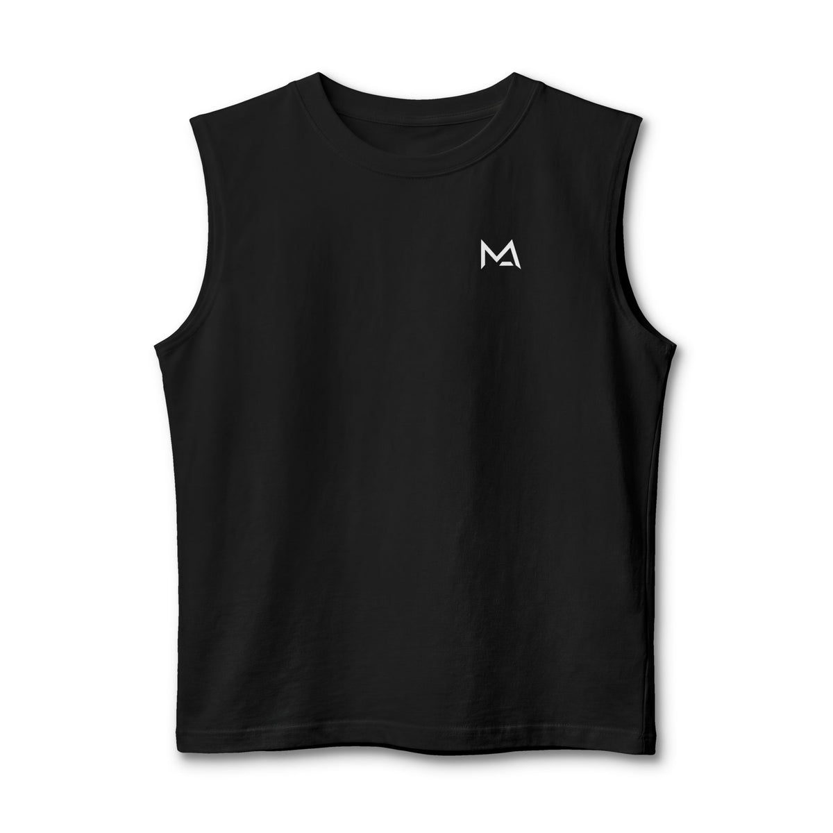 Minimal Crown Muscle Tank — Small Chest Logo Tank Top