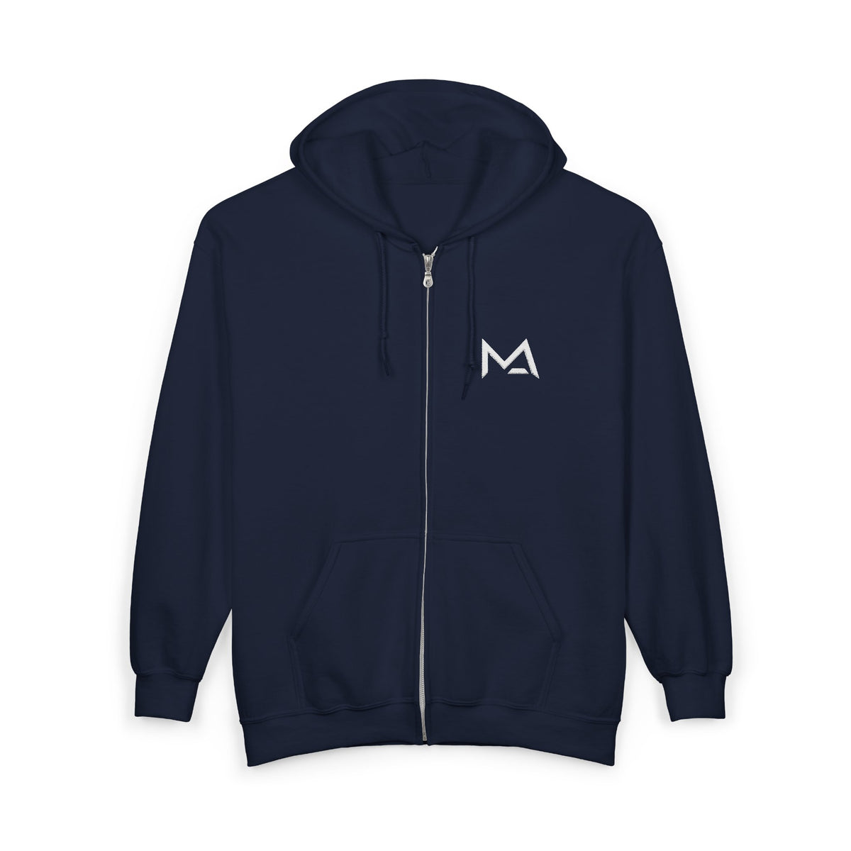 Mas Logo Unisex Heavy Full Zip Hooded Sweatshirt