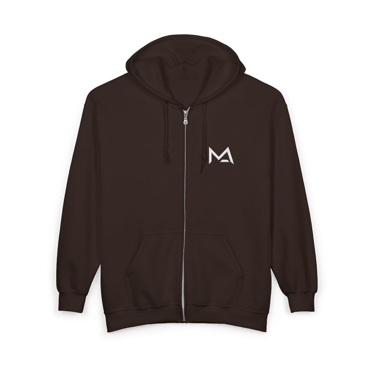 Mas Logo Unisex Heavy Full Zip Hooded Sweatshirt