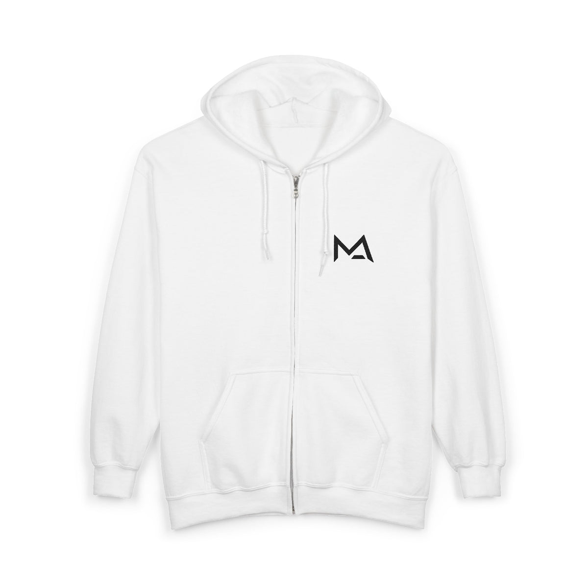 Mas Logo Unisex Heavy Full Zip Hooded Sweatshirt