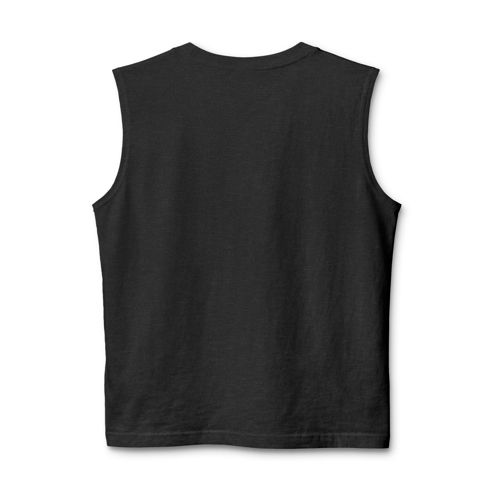 Minimal Crown Muscle Tank — Small Chest Logo Tank Top