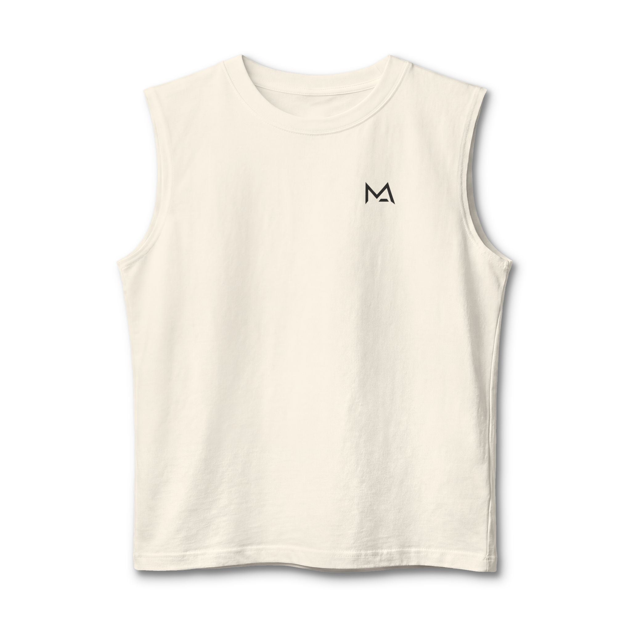 Minimal Crown Muscle Tank — Small Chest Logo Tank Top