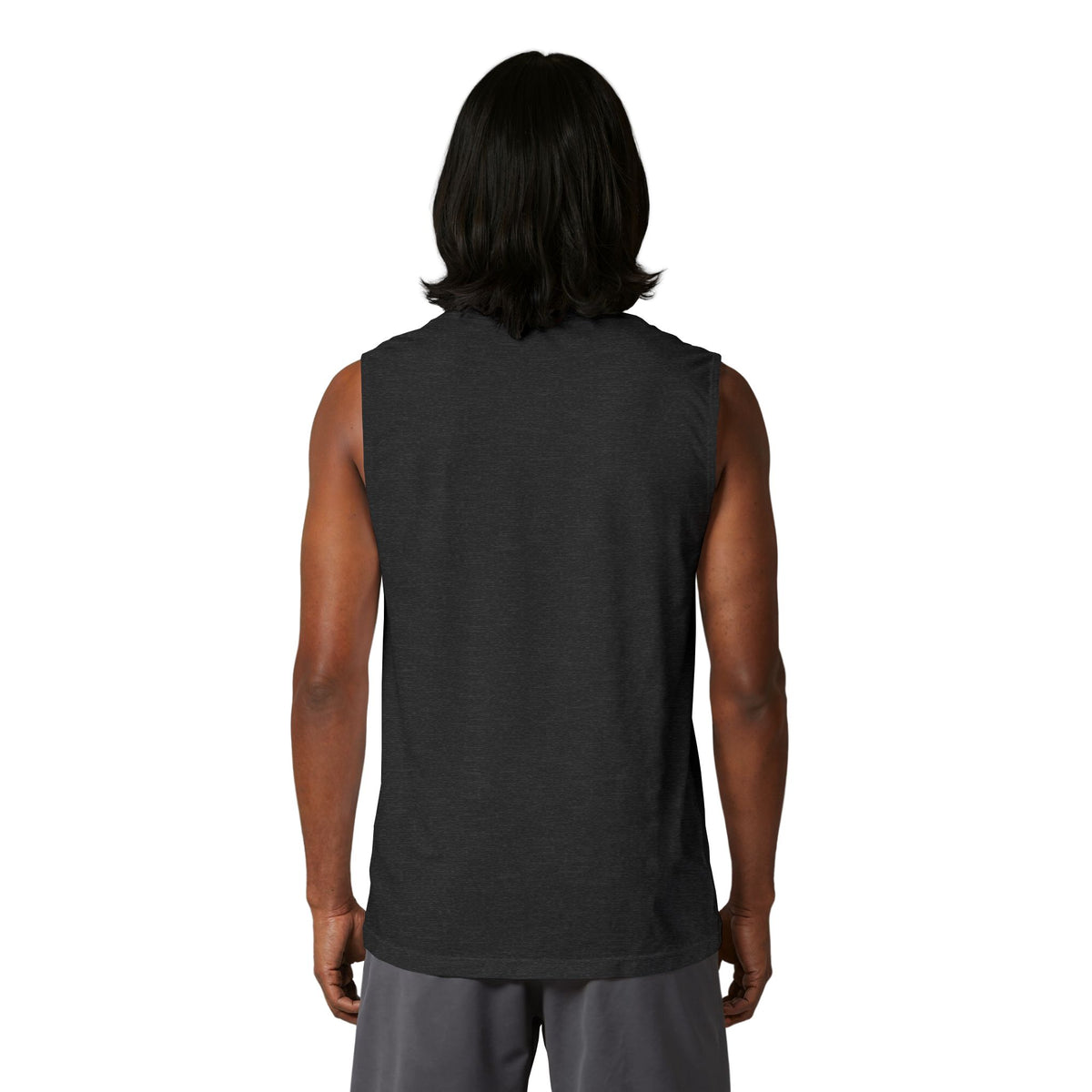 Minimal Crown Muscle Tank — Small Chest Logo Tank Top