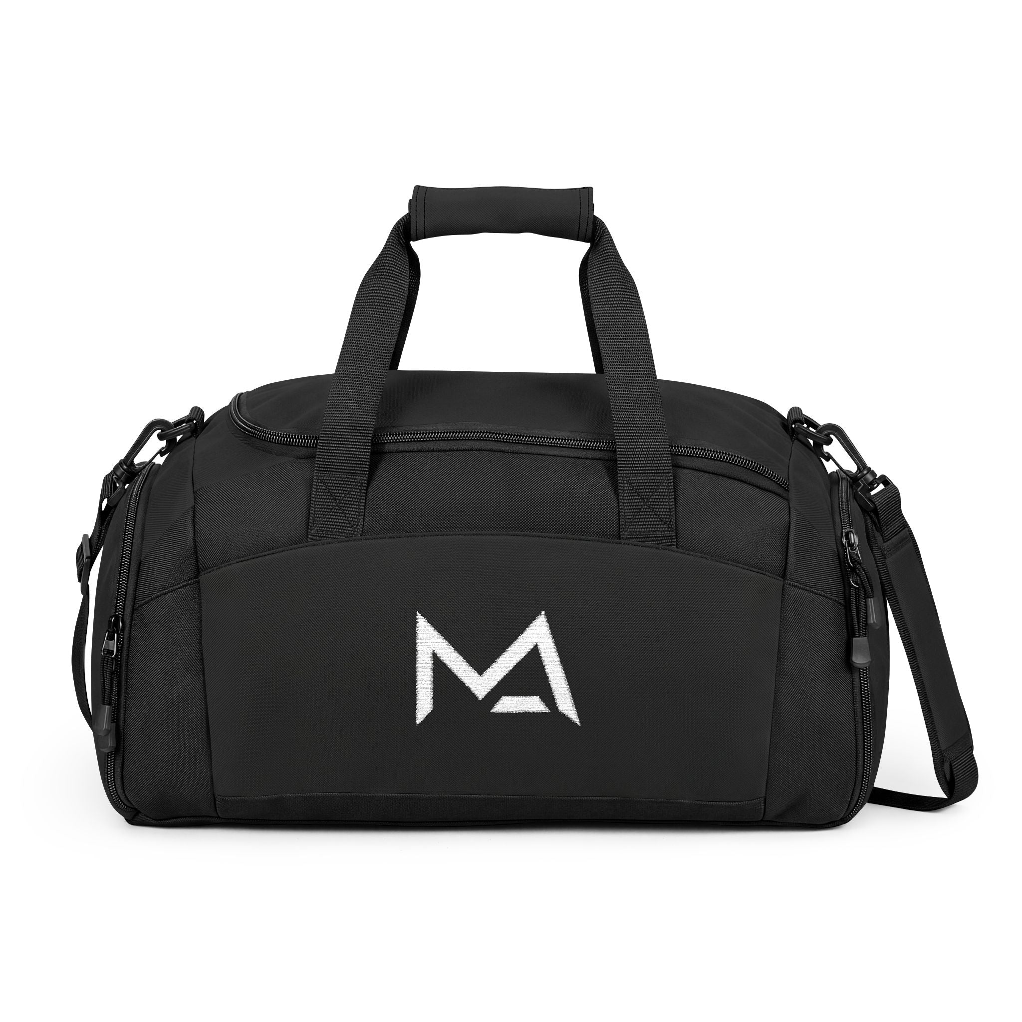 Mas Logo, Black Duffle-Gym Bag