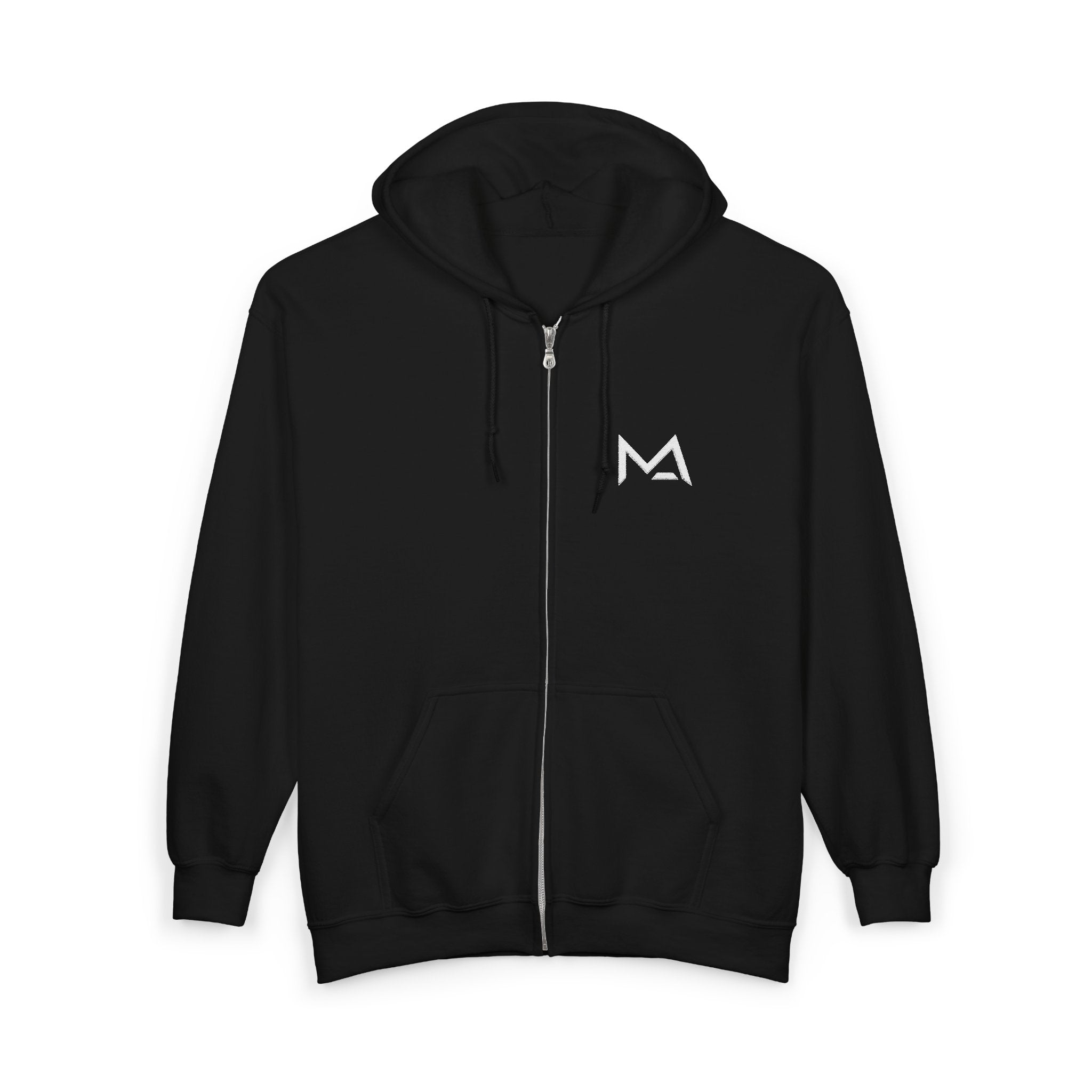 Mas Logo Unisex Heavy Full Zip Hooded Sweatshirt