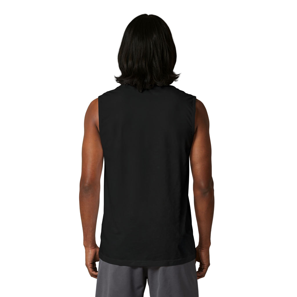 Minimal Crown Muscle Tank — Small Chest Logo Tank Top